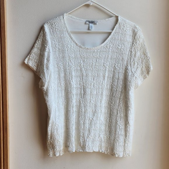 Dress Barn Cream Scoop Neck Jersey Size 2X - Picture 1 of 16